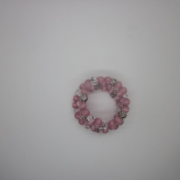 Pink Cats Eye Memory Bracelet - Picture 5 of 6